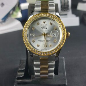 Rolex luxurious stylish stone gold Silver